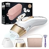 Braun IPL Silk Expert Pro 5 Haarentfernungsgerät Damen/Herren, 4 Aufsätze, sichtbare Haarentfernung, Designed In Germany, Venus Rasierer, Alternative zu Laser Haarentfernung, PL5347, weiß/gold